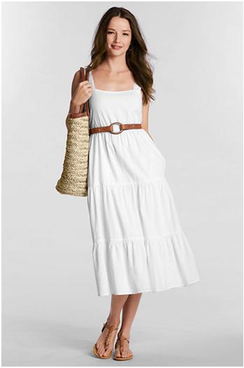white linen dress