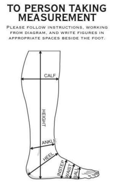 Boot Calf Size Chart