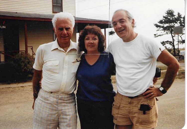 April and Krmt Ashpes with a friend at Ferry Beach in Saco, Maine, in the 1980s