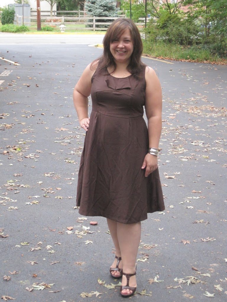 What I Wore Wednesday: Brown Sleeveless Dress