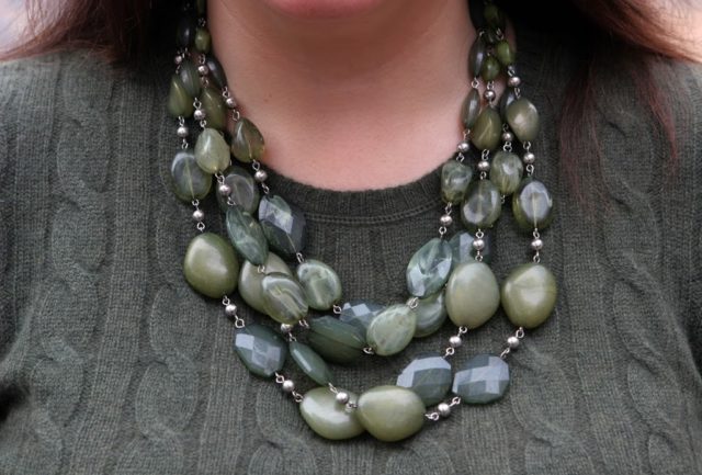 My Wardrobe Today - Thursday 2 green necklace
