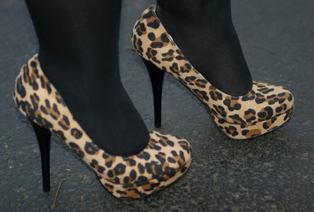 leopard heels