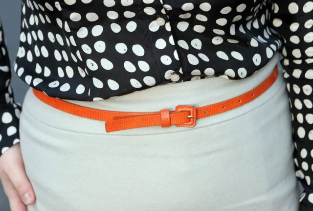 orange skinny belt1