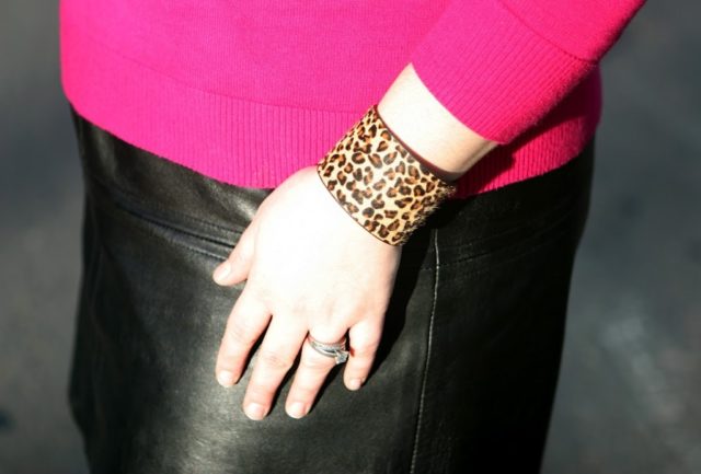 leopard haircalf cuff