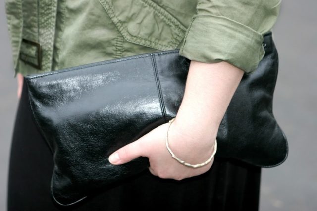 black leather clutch1