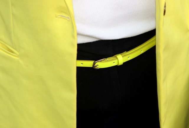 neon yellow belt