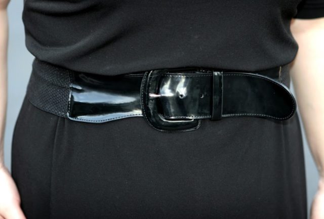 patent leather belt