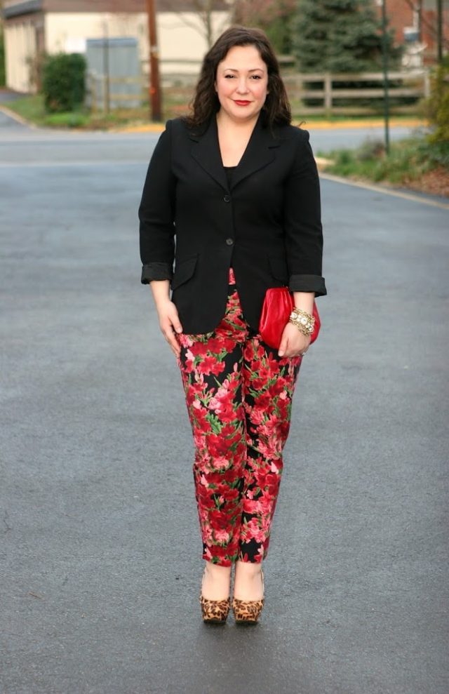 talbots floral pants1