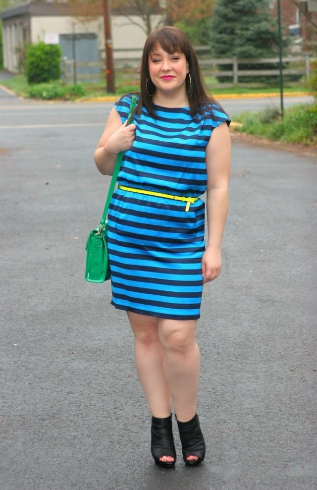 vince camuto striped dress