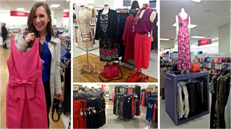 collage of colorful on-trend fashion available at the Washington D.C. T.J. Maxx