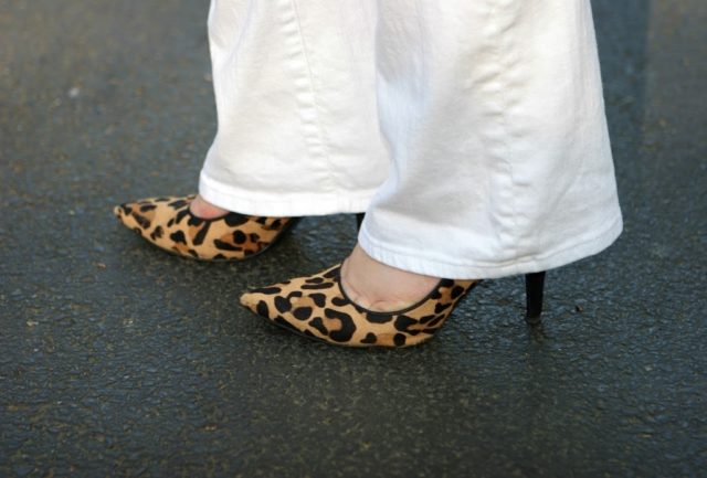 leopard haircalf pumps