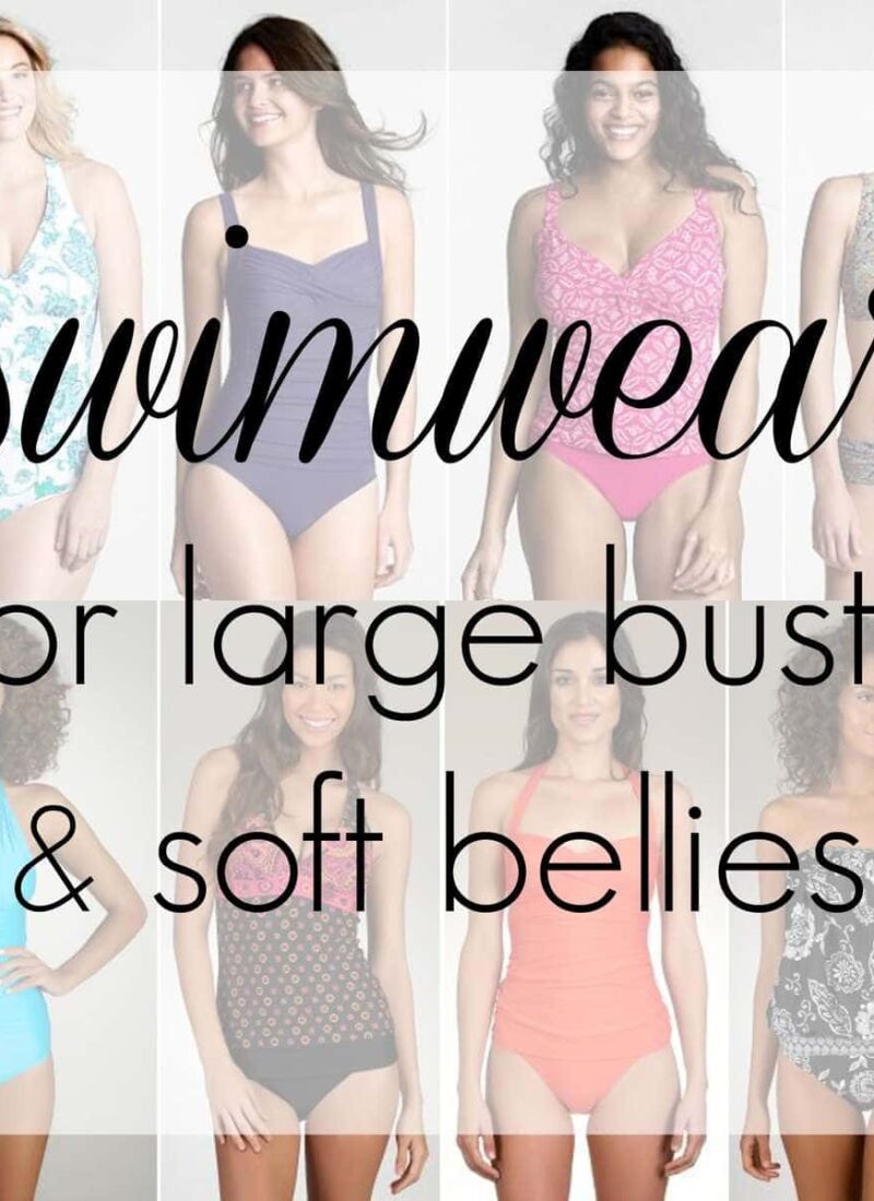 Swimwear for Large Busts and Soft Bellies featured by popular Washington DC curvy fashion blogger, Wardrobe Oxygen