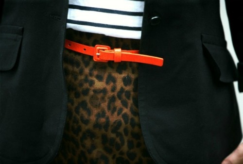 orange skinny belt