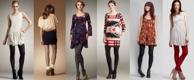 short dresses with tights