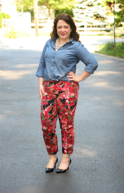 talbots floral pants