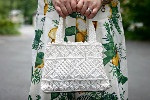 vintage crocheted handbag