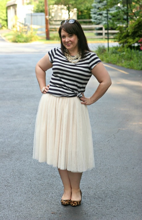 Monday - Ballerina Skirt with Stripes - Wardrobe Oxygen