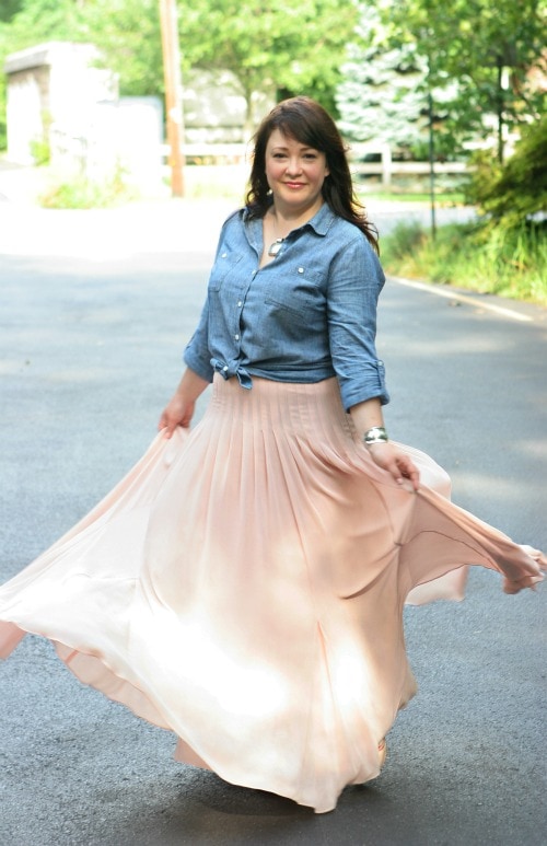 ann taylor maxi skirt fashion blogger