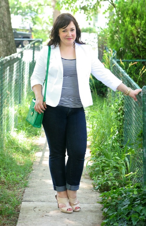 Saturday - Casual Nautical 1 dark cuffed jeans jag