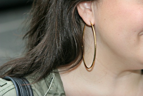 gold hoop earrings