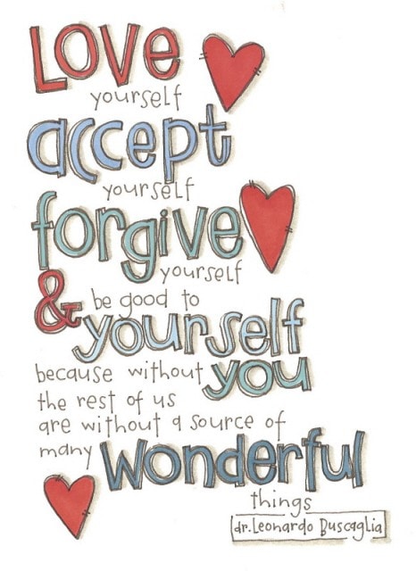 quote about loving yourself dr. leonardo buscaglia 