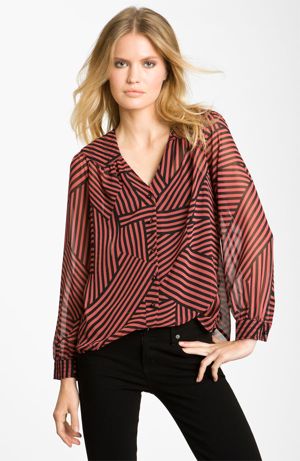 Bellatrix Sheer V Neck Blouse