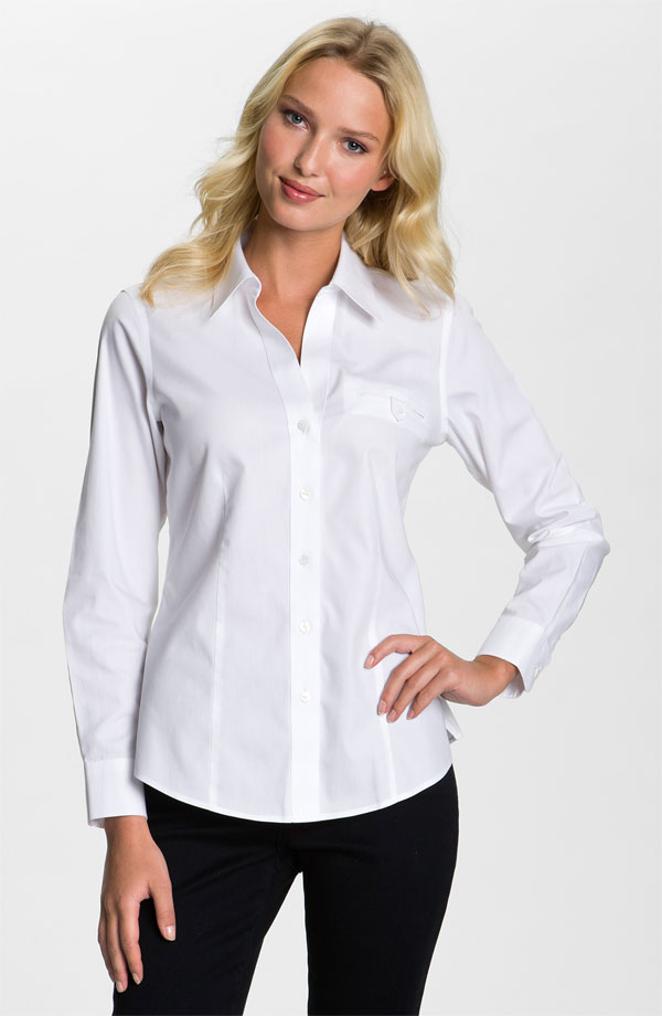 Foxcroft Fitted Cotton Shirt