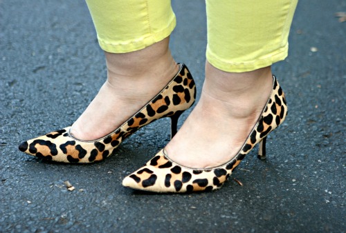 leopard haircalf pumps