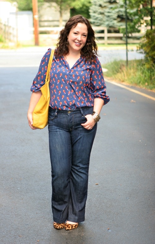 old navy blouse bird