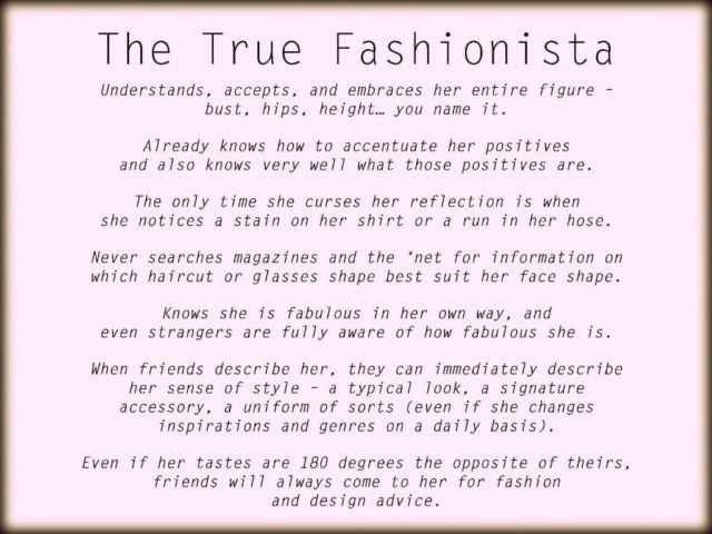 The True Fashionista