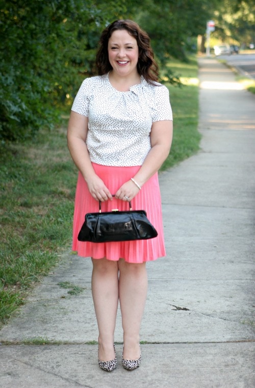 ann taylor dotted blouse