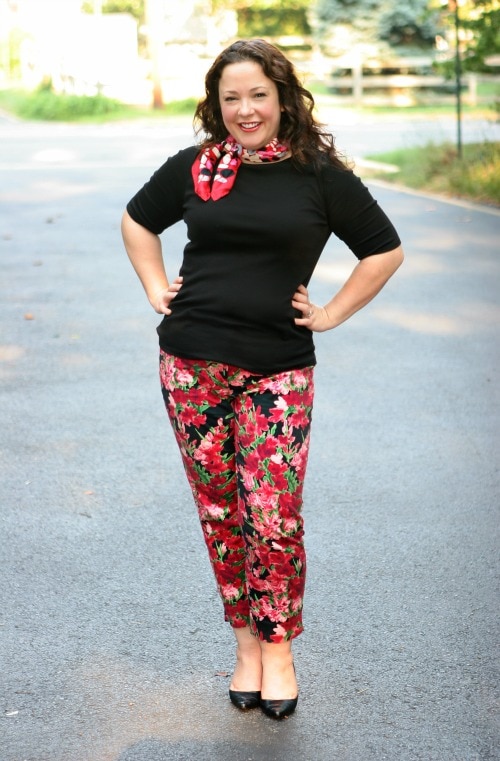 cropped floral pants