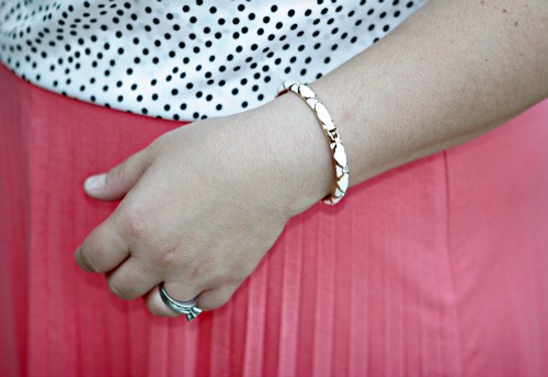 gold enamel bracelet