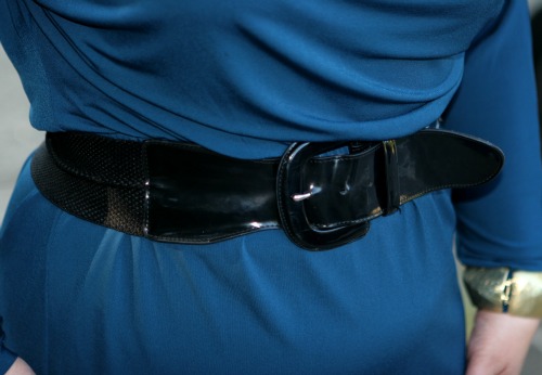 black patent leather belt wide