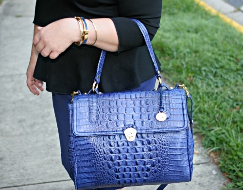 blue brahmin purse