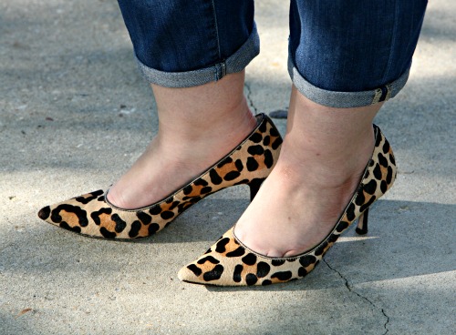 leopard haircalf heels