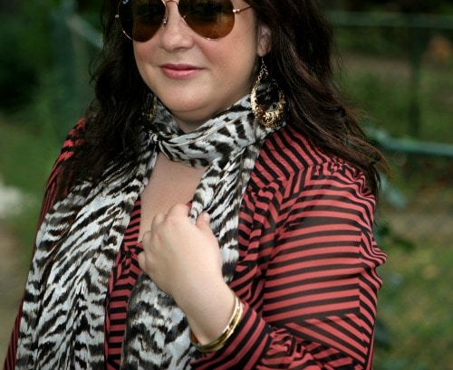 zebra print scarf