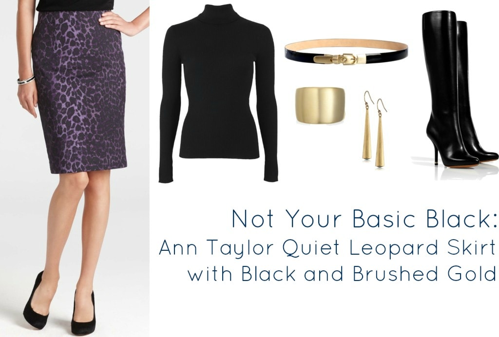 ann taylor leopard pencil skirt how to style
