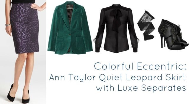 ann taylor quiet leopard pencill skirt