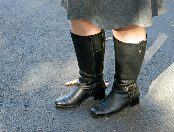 wide calf harness boots