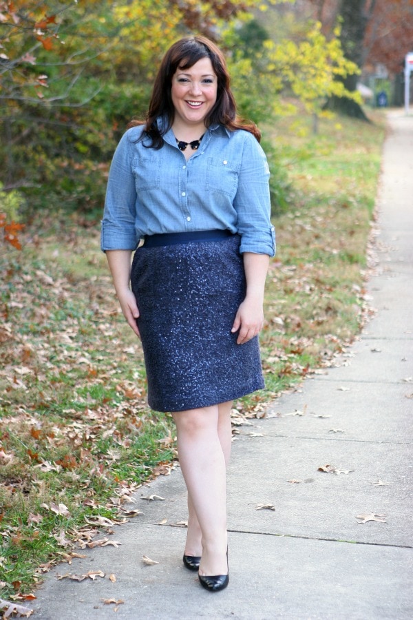 Monday: Subtle Shimmer 1 CURVY FASHION BLOGGER