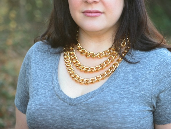 chunky gold chain necklaces