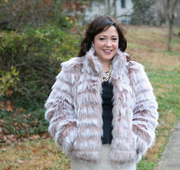 faux fur chubby coat