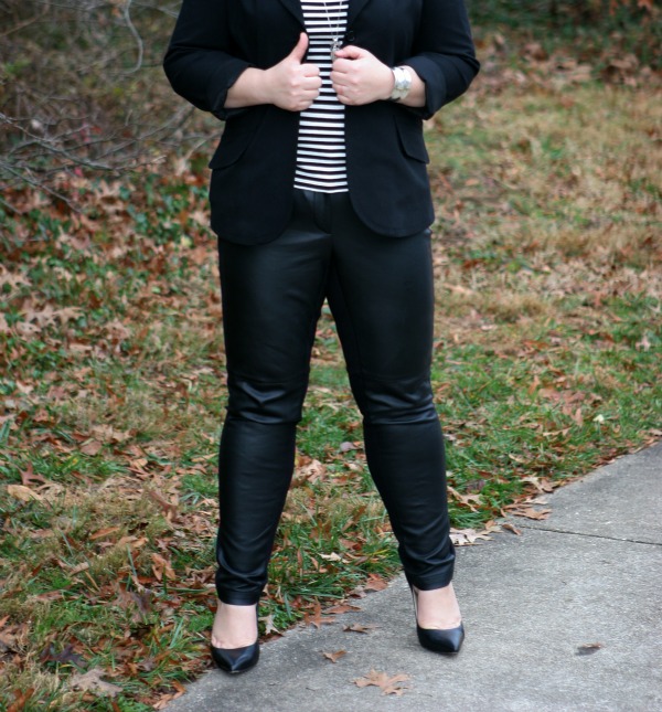 faux leather front pants ann taylor