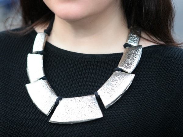 bold silver necklace