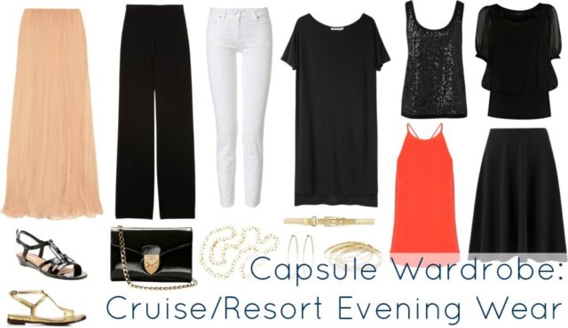 capsule wardrobe cruise resort evening