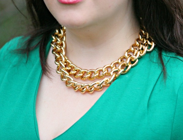 chunky gold link necklace