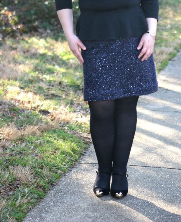 lands end sequin skirt