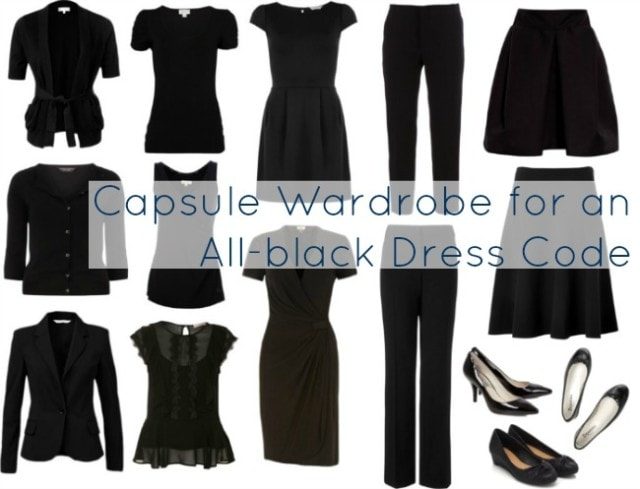 capsule wardrobe all black