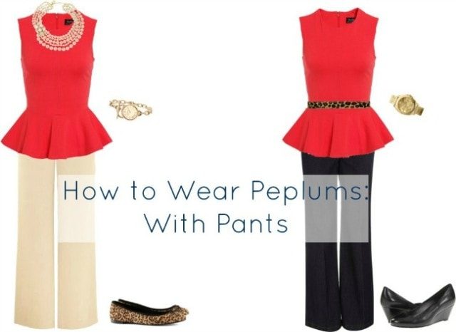 how to wear peplum pants